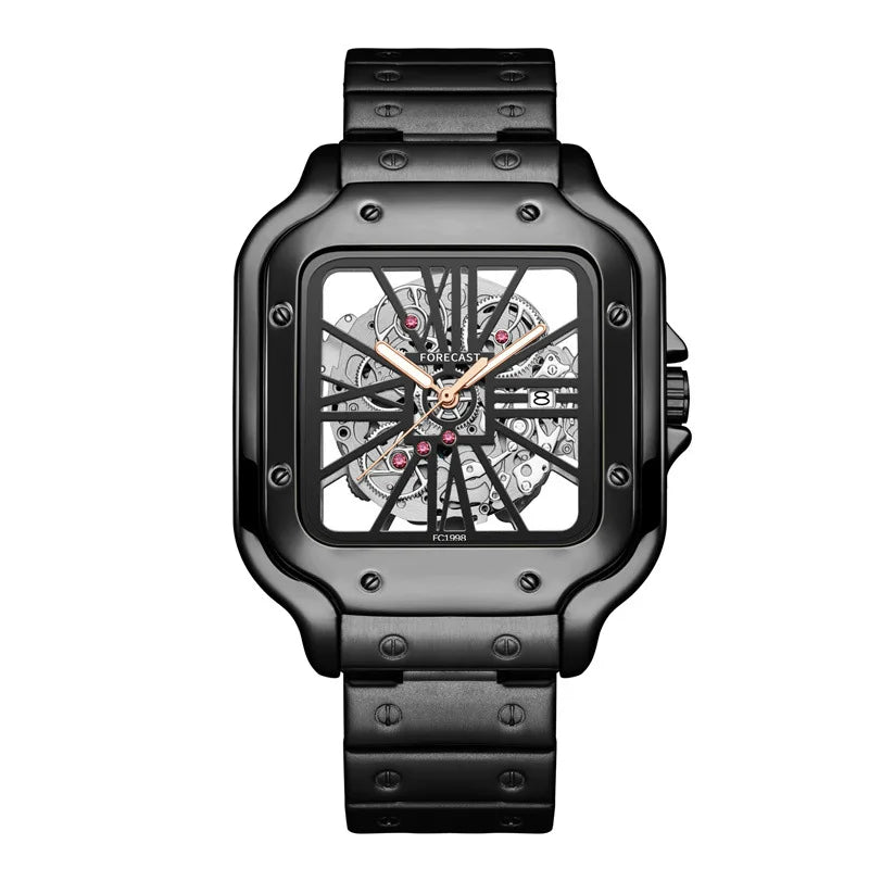 Steel Square Hollow Water Resistant Quartz Movement