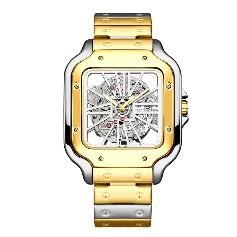 Steel Square Hollow Water Resistant Quartz Movement